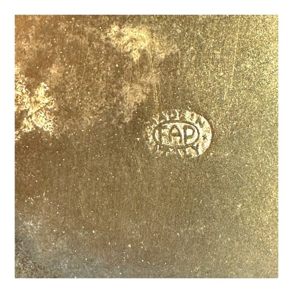 FAP Antique Rare Fabbrica Angelo Pessar Micro Mosaic Glas Trinket Pill Box Brass - Picture 4 of 8